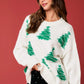 Bex Christmas Tree Oversized Sweater, Ivory