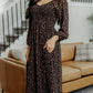 Greer Long Sleeve Floral Midi Dress, Vintage Belle