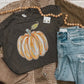 Watercolor Pumpkin Graphic Tee, Heather Brown