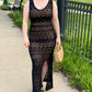 Summer Abroad Crochet Dress, Black