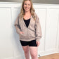Iggy French Terry Zip Up Hoodie, Taupe