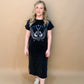 Rock 'n Roll World Tour Maxi T-Shirt Dress, Black