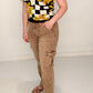 Nuna Lyocell Stretch High Rise Cargo Denim Jeans, Toffee