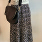 Florence Pleated Floral Midi Skirt, Black