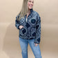 Edna Bandana Quilted Jacket, Black