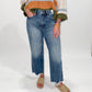 Meredith Rigid Magic Destroy Hem Wide Leg Crop Denim, Judy Blue