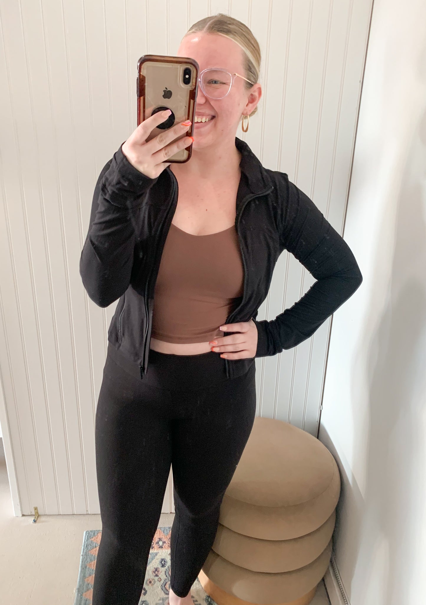 Define Crop Yoga Jacket, Black
