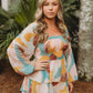 Jae Water Color Romper, Mocha Combo