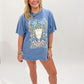 Enzi Long Live Country Graphic Tee, Blue