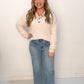 Rowan Button Cozy Sweater, Ivory