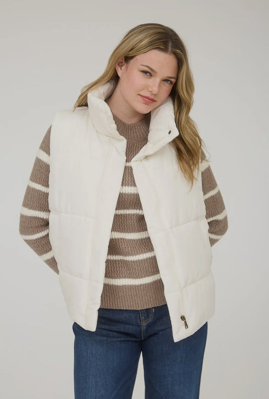 Whitney Puffer Vest, Ivory