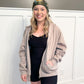 Iggy French Terry Zip Up Hoodie, Taupe