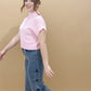 Gracie Wide Leg Crop Denim with Bow Detail