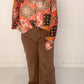 Lila Chocolate Denim Cropped Wide Leg Jeans