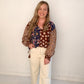 Cream Monochromatic High Rise Wide Leg Cropped Denim, Mica Denim