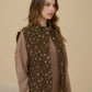 Letty Brown Floral Quilted Vests