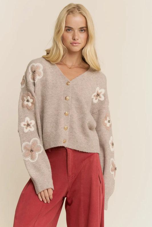 Kinsey Floral Embroidered Cardigan