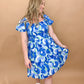 Ocean Smocked Babydoll Dress, Blue