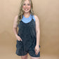 Jax Slouchy Tank Romper, Black