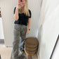 Jenni Leopard Wide Leg Pants, High Rise