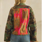 Wylder Camo Print Jacket with Tiger Print Contrast