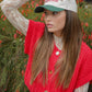 Amelia Oversized Button Down Knit Sweater Vest, Red