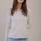 Gigi Floral Long Sleeve Lettuce Hem Top, Blush