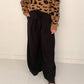 Lydia High Waisted Pleated Wide Leg Pants, Black