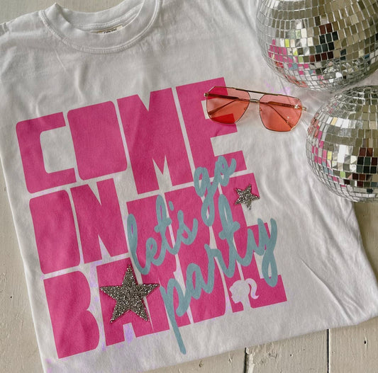 Let's Go Party Graphic Tee, White
