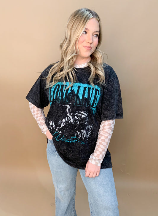 Long Live Western Graphic Tee, Black
