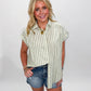 Iris High Rise Raw Hem Vintage Blue Wash Shorts, Mica Denim