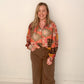 Fall Sunset Pattern Mix Top, Rust
