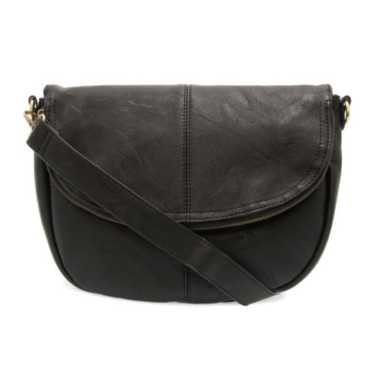 Selma Crossbody Saddle Bag, Black
