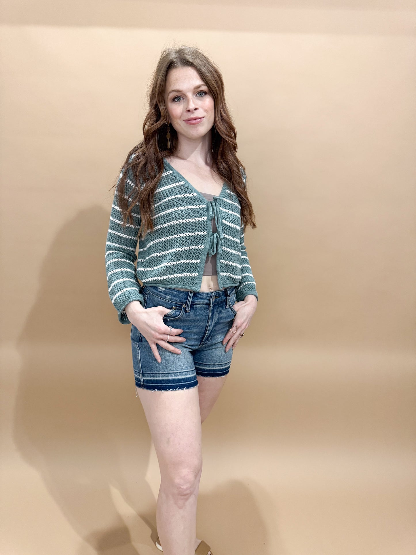 Jessa Tummy Control Vintage Wash Release Hem Shorts, Judy Blue