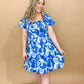 Ocean Smocked Babydoll Dress, Blue