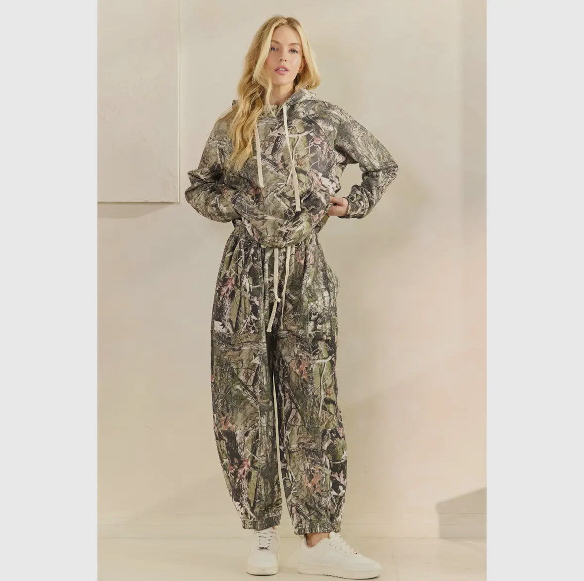 Tate French Terry Camo Pants, Mossy Oak