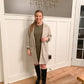 Margo T-Shirt Dress with Studded Sleeves, Olive