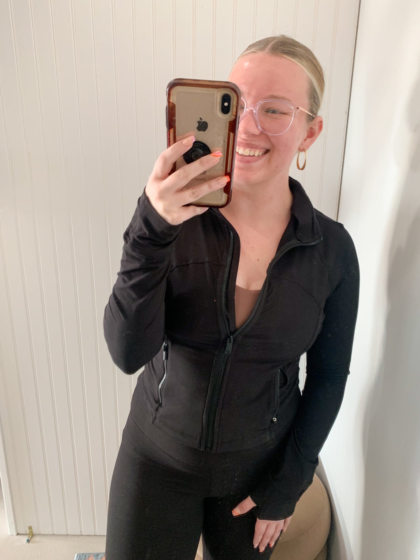 Define Crop Yoga Jacket, Black