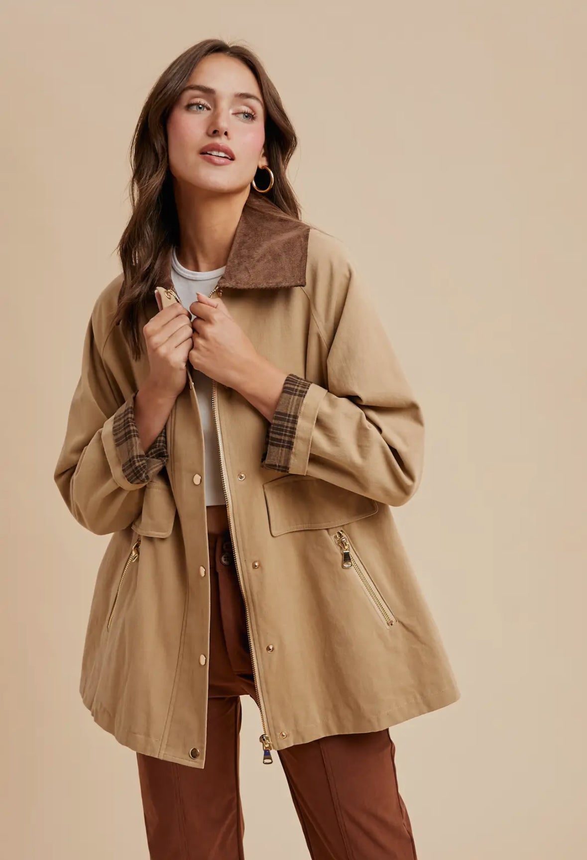 Melissa Barn Jacket, Tan / Brown