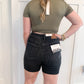 Spring Fever Judy Blue Rigid Magic Shorts, Black