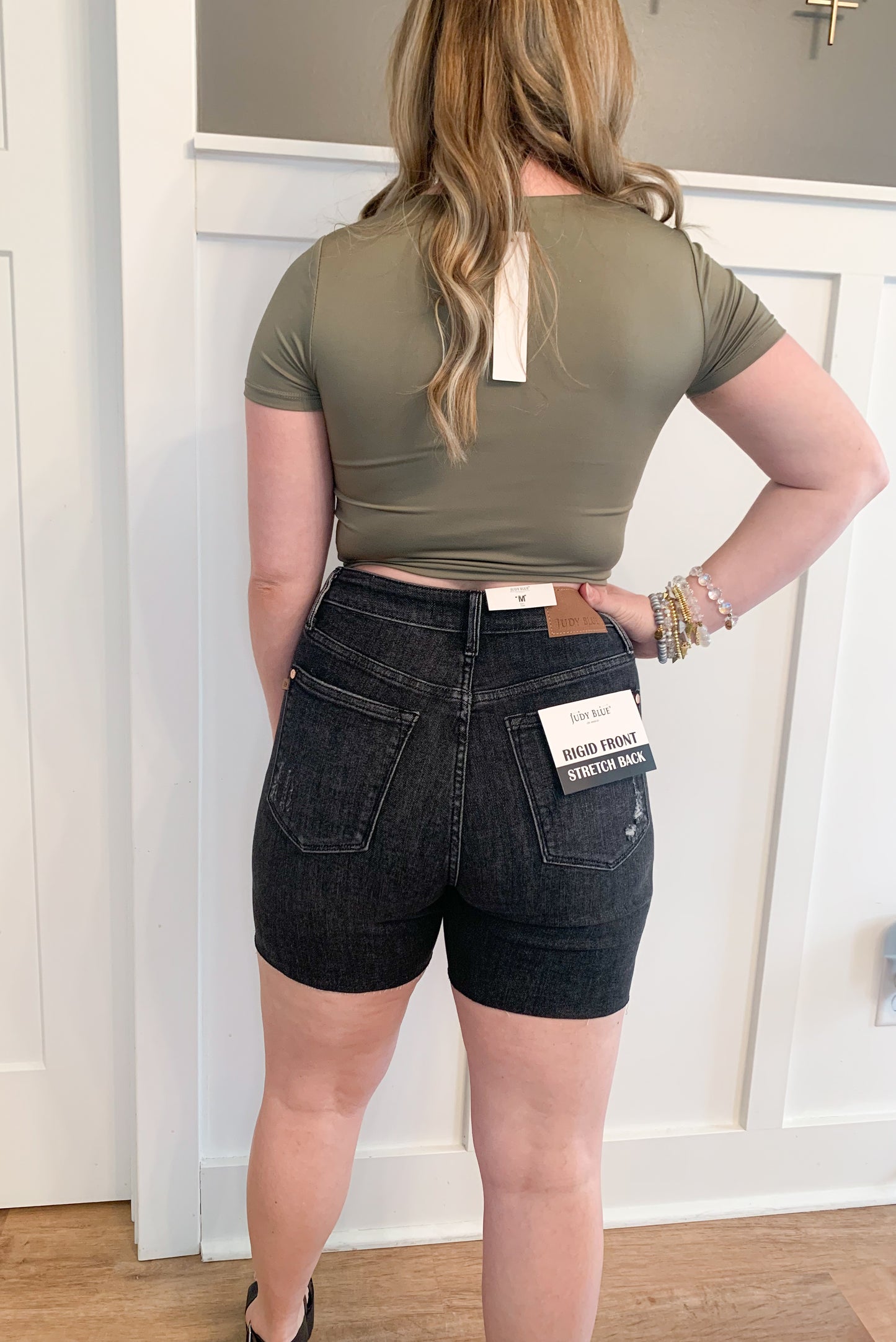 Spring Fever Judy Blue Rigid Magic Shorts, Black