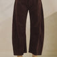 Leslie Corduroy Barrel Jeans, Brown