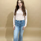 Eliza Super High Rise Wide Leg Crop w/ Square Front Pockets, Mica Denim