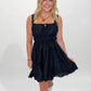 Kennedi Mini Tank Sleeve Dress, Black