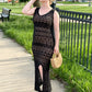 Summer Abroad Crochet Dress, Black