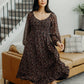 Greer Long Sleeve Floral Midi Dress, Vintage Belle