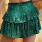 Kate Ruffle Sequin Skort, Hunter Green