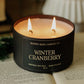 Winter Cranberry Soy Wax Candle, Rustic Ray's Candle Co.