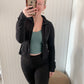 Define Crop Yoga Jacket, Black