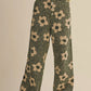 Demi Floral Print Highwaisted Pants, Olive
